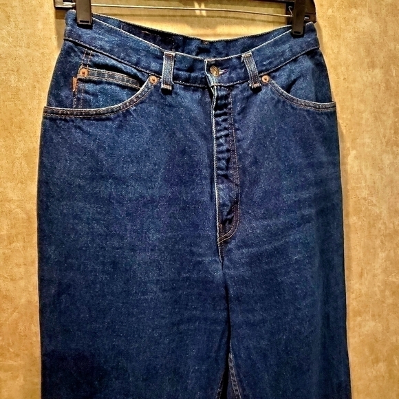 Rare Levi's Orange Tab 1970's 3 Pocket Dark Wash, High-Rise Jeans 16690-0214. - Picture 6 of 14